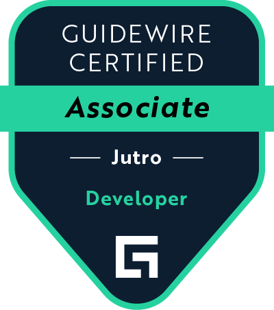 Guidewire Certified Associate · Jutro Developer badge